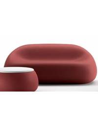 Divanetto design da esterno in polietilene per giardino o piscina - Colore Lava - Con certificato di conformità CATAS