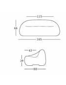 Divanetto design da esterno in polietilene per giardino o piscina - Colore Ocra - Con certificato di conformità CATAS