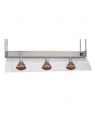 Telaio da appendere con 3 lampade a infrarossi cm 104x53x24h