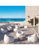 Poltrona design luminosa in polietilene per interno o esterno - Colore bianco - Con certificato di conformità CATAS