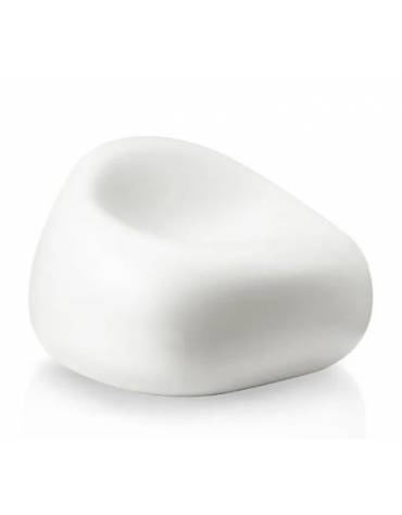 Poltrona design luminosa in polietilene per interno o esterno - Colore bianco - Con certificato di conformità CATAS