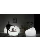 Poltrona design luminosa in polietilene per interno o esterno - Colore bianco - Con certificato di conformità CATAS