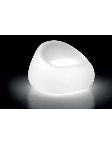 Poltrona design luminosa in polietilene per interno o esterno - Colore bianco - Con certificato di conformità CATAS