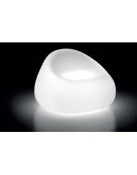 Poltrona design luminosa in polietilene per interno o esterno - Colore bianco - Con certificato di conformità CATAS