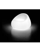 Poltrona design luminosa in polietilene per interno o esterno - Colore bianco - Con certificato di conformità CATAS