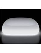 Divanetto design luminoso in polietilene per interno ed esterno - Colore bianco - Con certificato di conformità CATAS