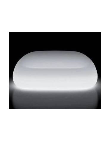 Divanetto design luminoso in polietilene per interno ed esterno - Colore bianco - Con certificato di conformità CATAS