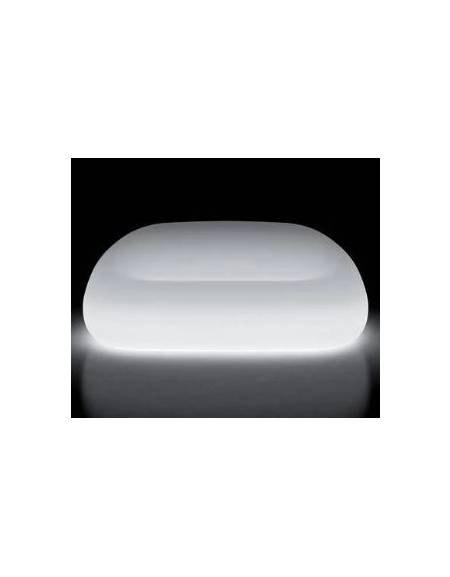 Divanetto design luminoso in polietilene per interno ed esterno - Colore bianco - Con certificato di conformità CATAS