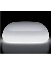 Divanetto design luminoso in polietilene per interno ed esterno - Colore bianco - Con certificato di conformità CATAS