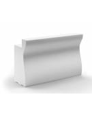 Banco bar luminoso modulare in polietilene per esterno o interno - Colore Bianco - Dimensioni cm 160x70x110h