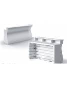 Banco bar luminoso in polietilene per esterno o interno - Colore Bianco - Dimensioni cm 160x70x110h