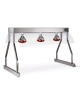 Telaio inox con 4 lampade a infrarossi - Potenza 1000W - cm 136x53x70h