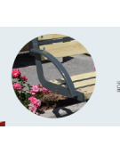 Panchina 1 posto senza schienale con coppia di braccioli, seduta e struttura acciaio verniciato - cm 60x53x45,5h