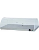 Piano caldo inox AISI 304 per riscaldare con cupola in plexiglass semicilindrica - potenza 600W - cm 100x50x30h