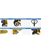 Carrello Transpallet manuale con forche ridotte cm 100x54 - Rullo doppio - Portata Kg 2500