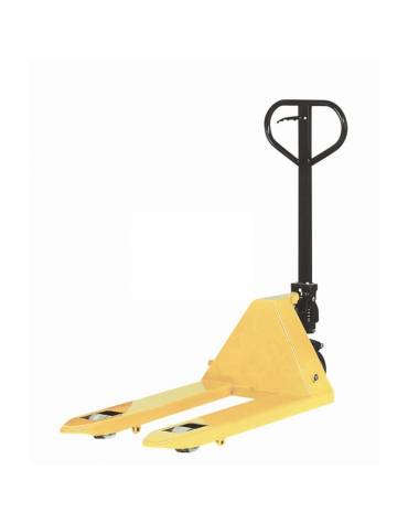 Carrello Transpallet manuale con forche ridotte cm 100x54 - Rullo singolo - Portata Kg 2500