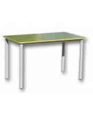 TAVOLO MENSA RETTANGOLARE CM. 160X80X76H - GAMBE TONDE COLORE GRIGIO DIAMETRO MM 40 - PIANO COLORE AVORIO