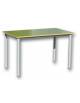 TAVOLO MENSA RETTANGOLARE CM.130X80X76H - GAMBE TONDE COLORE GRIGIO DIAMETRO MM 40-PIANO COLOR AVORIO
