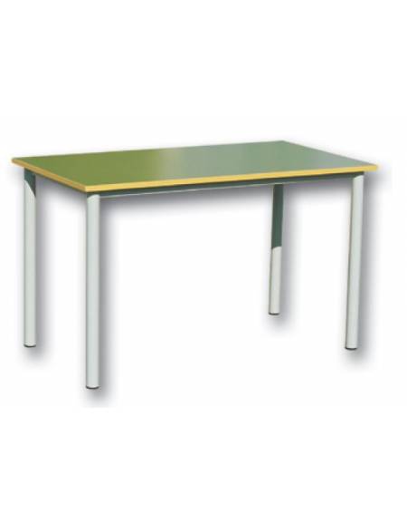 TAVOLO MENSA RETTANGOLARE CM.180X80X76H - GAMBE TONDE DIAMETRO Ø MM 40 - PIANO COLOR AVORIO