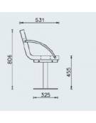 Panchina con schienale interamente in acciaio zincato e verniciato - senza braccioli - cm 150x53,1x80,6h