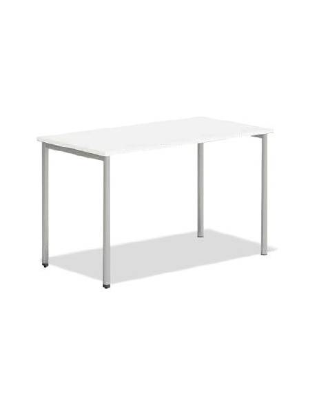 TAVOLO GRANDE RETTANGOLARE CON STRUTTURA IN METALLO TONDA Ø MM 40 - CM 140x80x76h - CONFORME AI CAM