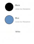 Coltello prosciutto in acciaio inox con manico in polipropilene di vari colori - cm 25