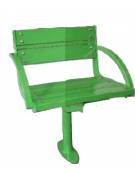 Panchina 1 posto con schienale e coppia di braccioli , seduta e struttura acciaio verniciato - cm 60x53,1x80,5h