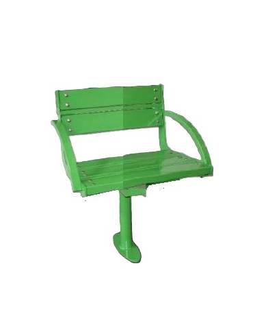 Panchina 1 posto con schienale e coppia di braccioli , seduta e struttura acciaio verniciato - cm 60x53,1x80,5h