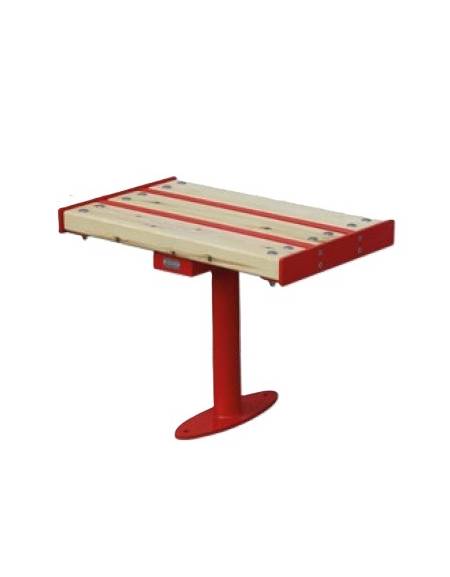 Panchina 1 posto senza schienale, seduta e struttura acciaio verniciato - cm 60x53,1x45,5h