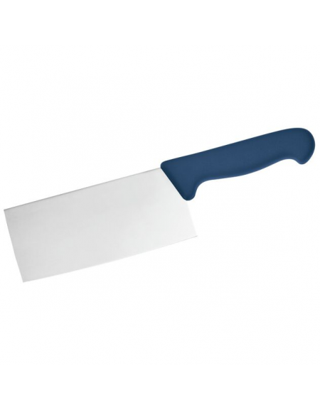 Falcetta cinese in acciaio inox con manico polipropilene colore blu - cm 21