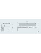 Panchina con schienale e seduta in legno di pregio, struttura in acciaio zincata e verniciata - cm 200x60x62,5h