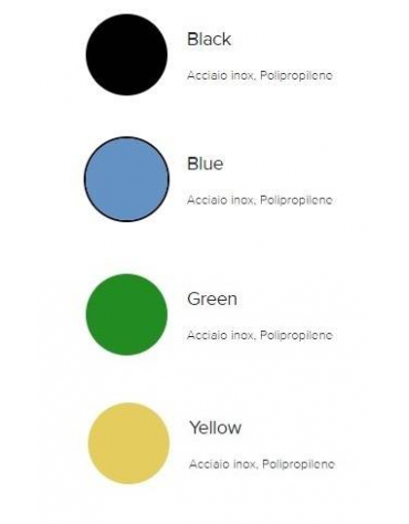 Forchettone in acciaio inox con manico PP - cm 17 - colore nero