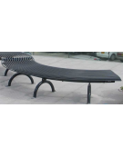 Panchina angolare senza schienale, struttura in acciaio zincato verniciato - Modulo da 45° o 90°