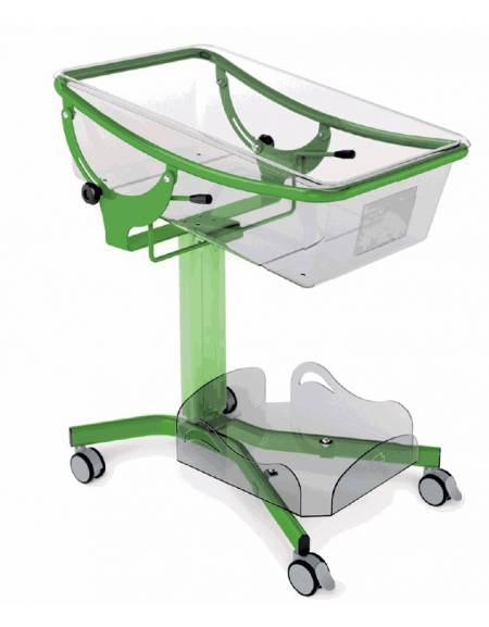 Culla Pediatrica altezza variabile su ruote con Trend e contro-Trend