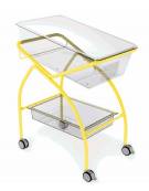 Culla Pediatrica altezza fissa su ruote con Trendelenburg e Controtrendelenburg - Vari colori disponibili