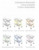Culla Pediatrica altezza fissa su ruote con Trendelenburg e Controtrendelenburg - Vari colori disponibili