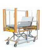 LETTINO PEDIATRICO MANUALE AD ALTEZZA VARIABILE CON TRENDELENBURG E SPONDE IN POLICARBONATO