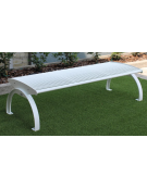 Panchina senza schienale. Realizzata in acciaio zincato verniciato. Da tassellare - cm 169,6x63,8x45,9h