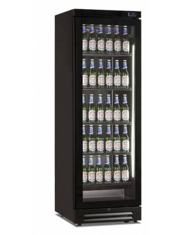 Frigo vetrina statico sub-zero per bevande sotto zero con mobile nero-capacità Lt 360 -temperatura -2°C/+10°C-cm 60x65,1x186,1h