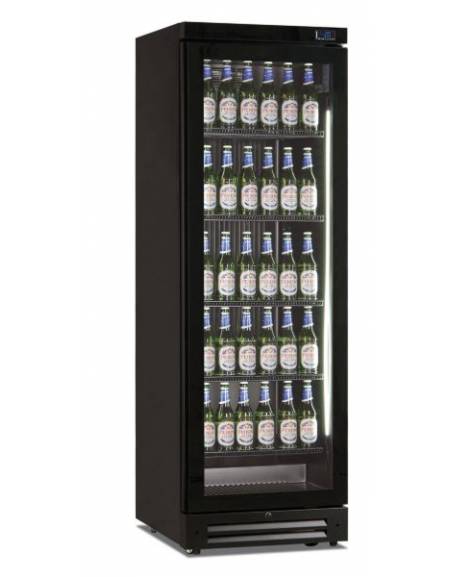 Frigo vetrina statico sub-zero per bevande sotto zero con mobile nero-capacità Lt 360 -temperatura -2°C/+10°C-cm 60x65,1x186,1h