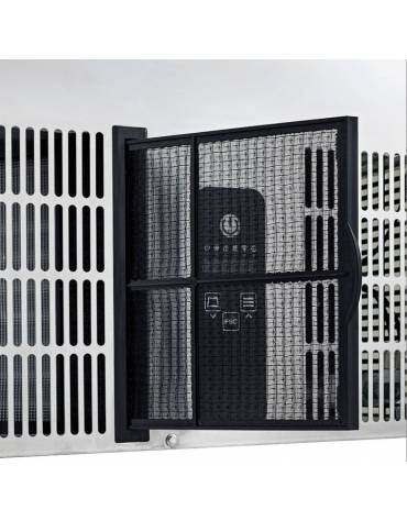 Macchina per cubetti di ghiaccio pieni gr. 18, Produzione giornaliera Kg 25 - Contenitore da Kg 6 - Raffreddamento Ad acqua o ad