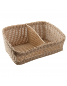 Cesto pane rettangolare in polipropilene colore Beige - cm 60x40 - Altezza cm 16/27