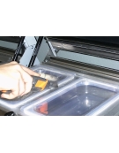 Termosigillatrice singola semi-automatica per confezionamento di vaschette o piatti - Dimensione massima vaschetta cm 26x19,5