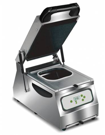 Termosigillatrice singola semi-automatica per confezionamento di vaschette o piatti - Dimensione massima vaschetta cm 26x19,5