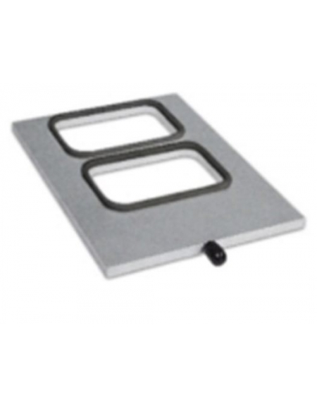 Stampo per termosigillatrice per vaschette doppie con misure cm 13,8x9,6 cadauna
