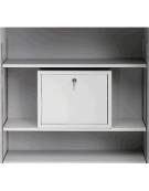 MOBILETTO PORTASTUPEFACENTI IN LAMIERA D'ACCIAIO , CON RIPIANO INTERNO E SERRATURA A TRE MANDATE-CM 45X28X35H