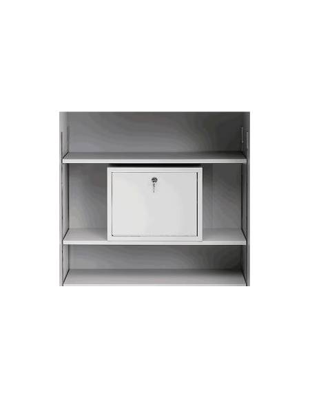 MOBILETTO PORTASTUPEFACENTI IN LAMIERA D'ACCIAIO , CON RIPIANO INTERNO E SERRATURA A TRE MANDATE-CM 45X28X35H