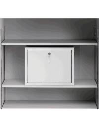 MOBILETTO PORTASTUPEFACENTI IN LAMIERA D'ACCIAIO , CON RIPIANO INTERNO E SERRATURA A TRE MANDATE-CM 45X28X35H