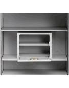 MOBILETTO PORTASTUPEFACENTI IN LAMIERA D'ACCIAIO , CON RIPIANO INTERNO E SERRATURA A TRE MANDATE-CM 45X28X35H