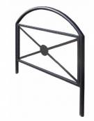 Barriera parapedonale con 2 montanti e 1 arco superiore in tubolare d’acciaio - Da tassellare - cm 120x111h